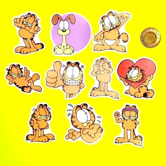 3/$20 Brand New 10x Waterproof Garfield stickers - Picture 1 of 1